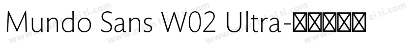 Mundo Sans W02 Ultra字体转换